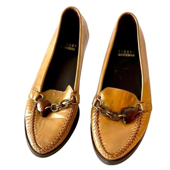 Stuart Weitzman Women's Nude Beige Loafer Flats Slip On Comfort Shoes Jewel, 6 - Picture 1 of 10
